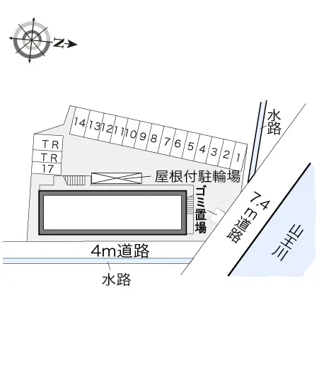 ★手数料０円★小田原市扇町１丁目　月極駐車場（LP）